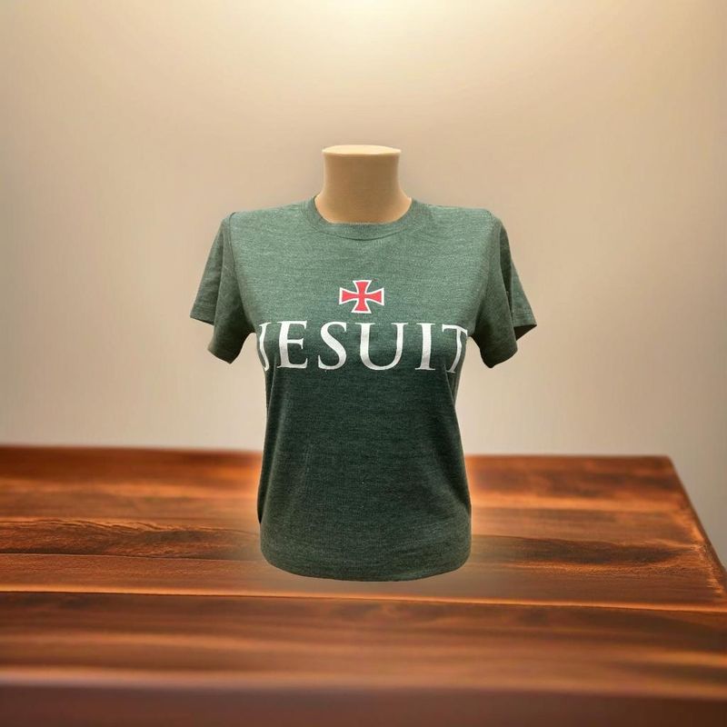 Ladies Heather Vintage Hunter Green Jesuit Shirt 