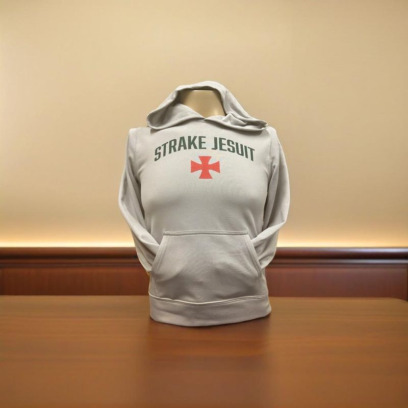 Youth Performance Gray Fleece Pullover Hoodie