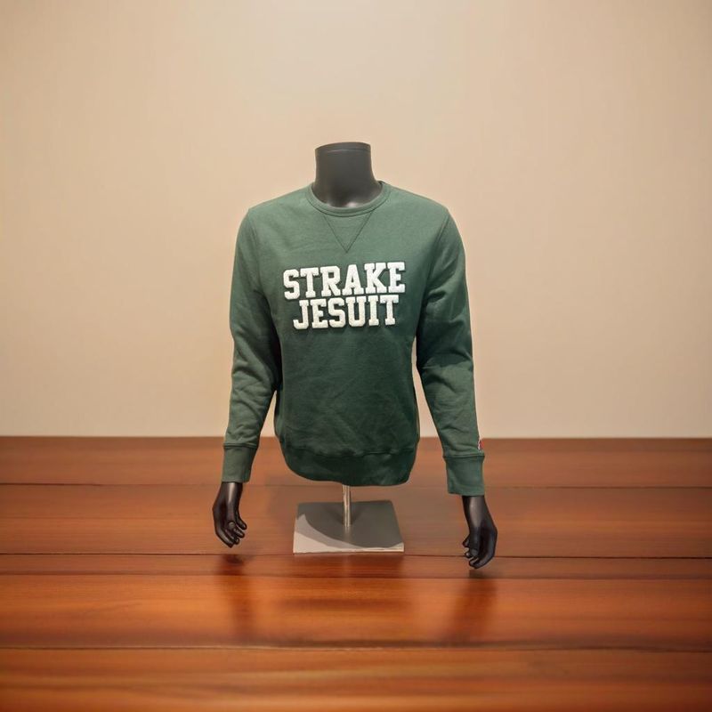 Applique Bold Embroidery Strake Jesuit Sweatshirt