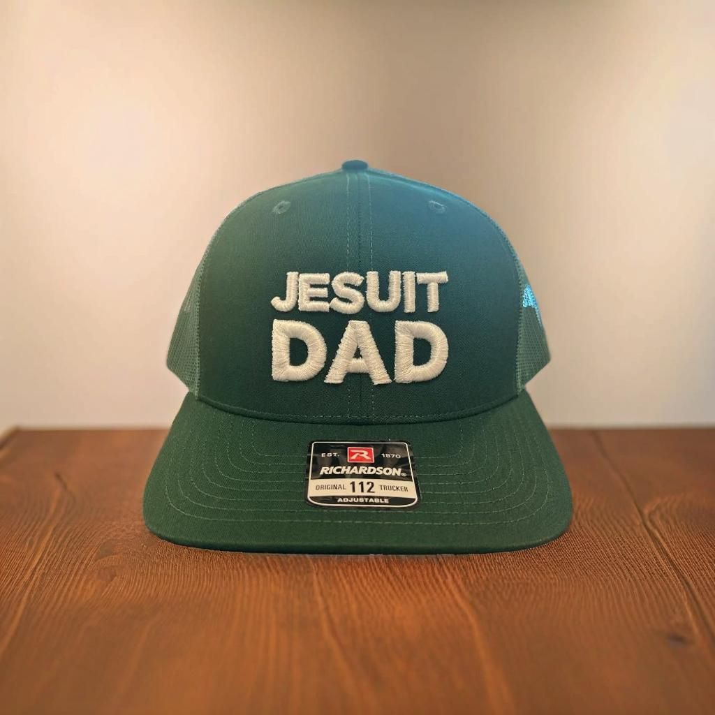 Jesuit Bold Embroidery Solid Green Dad Hat