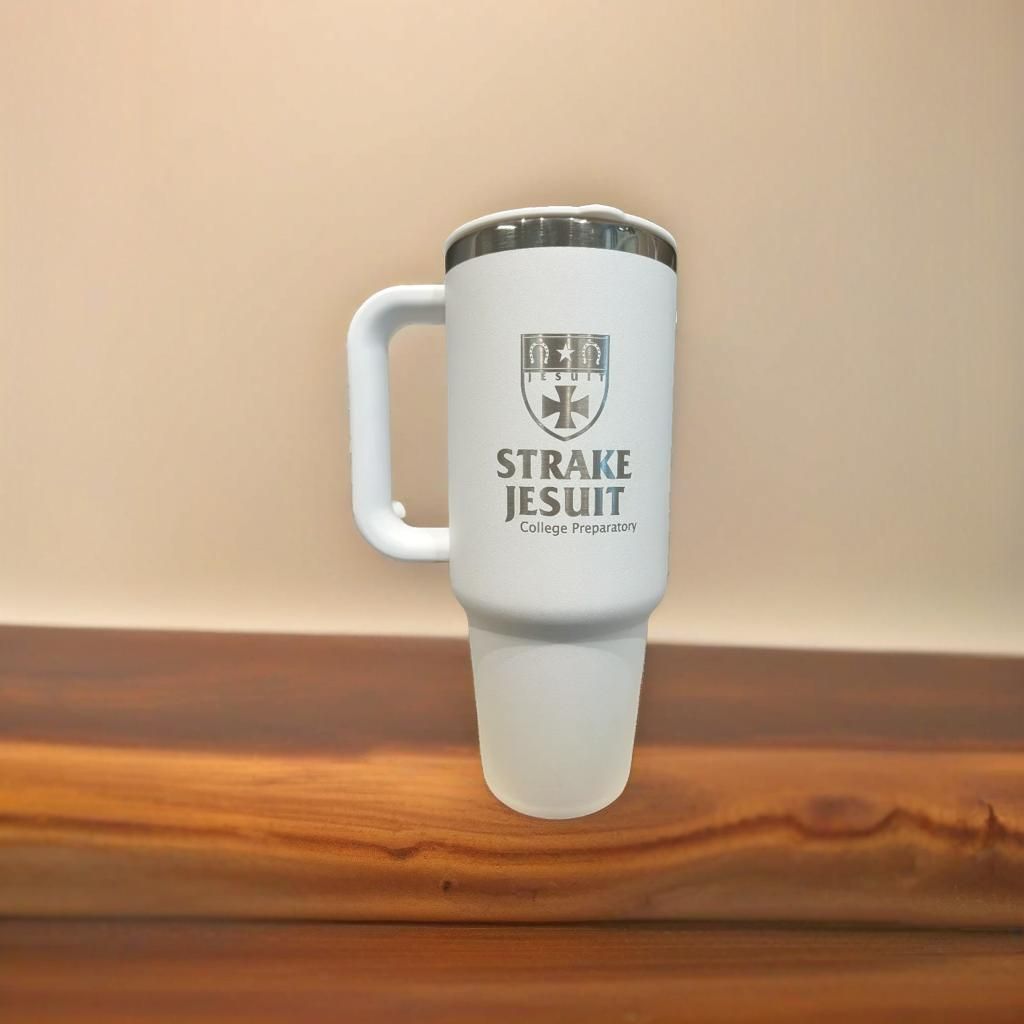 40 oz Hydroflask White Travel Tumbler