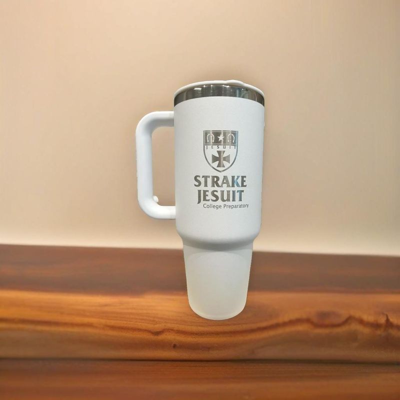 40 oz Hydroflask White Travel Tumbler