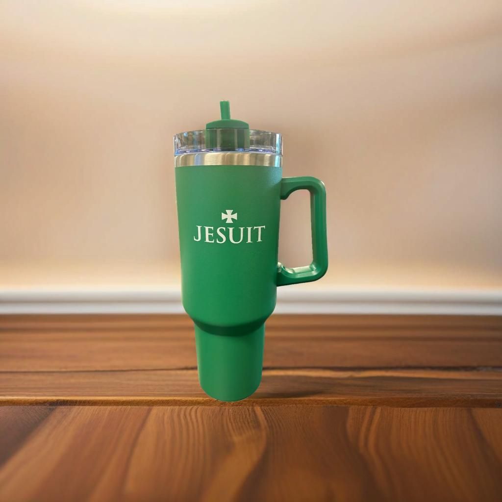 40 oz Green Stainless Jesuit Tumbler