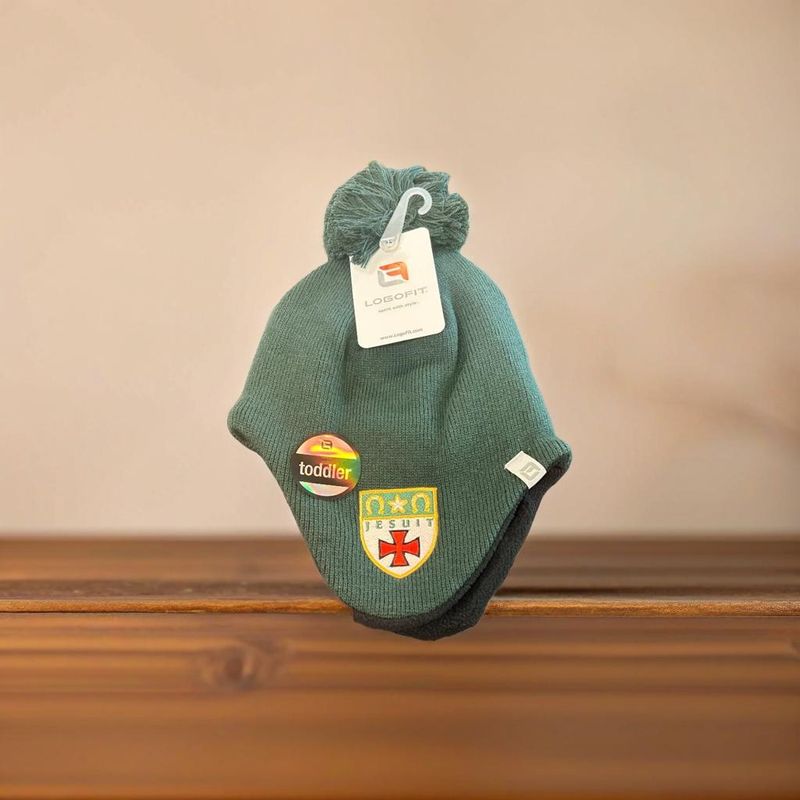 Toddler Earflap Pom Hat w/Fleece Lining