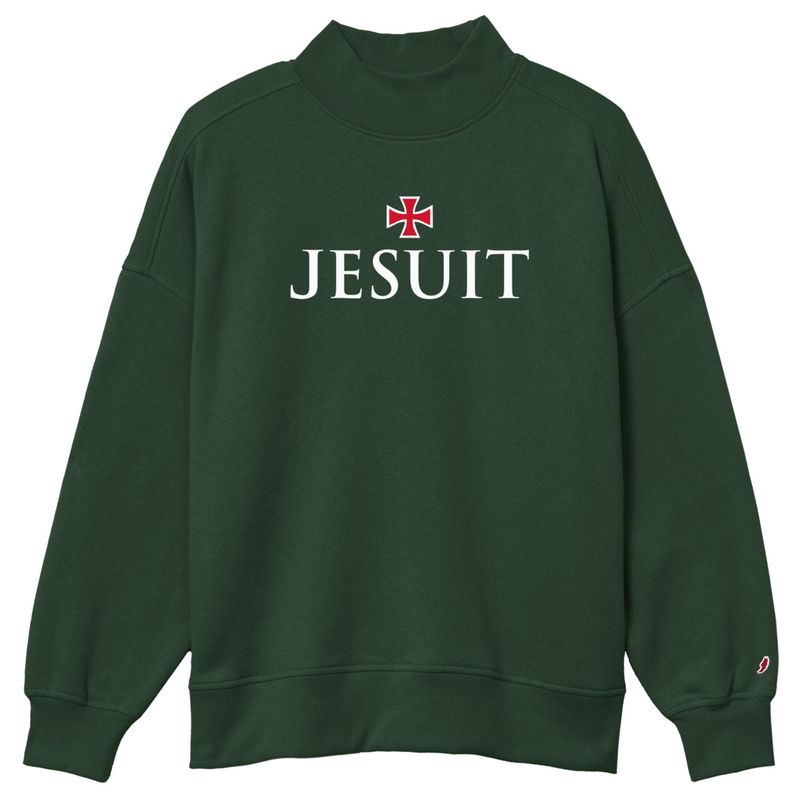 Ladies League Green Turtleneck Fleece Lined Jesuit