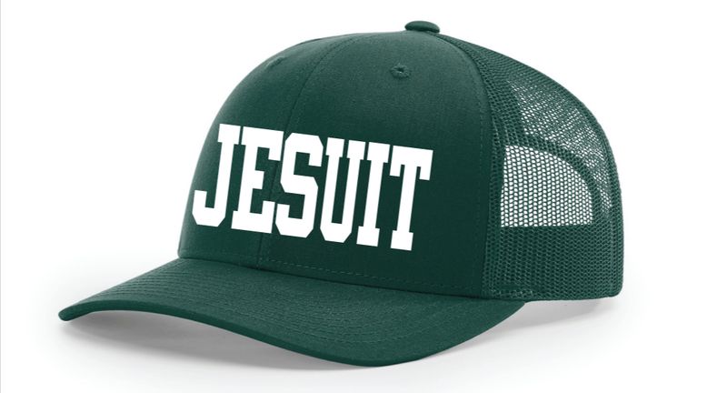 Jesuit Bold Stitch Embroidery Hat - Solid Green