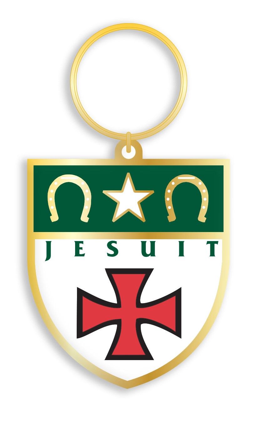 Jesuit Shield Brass Keychain