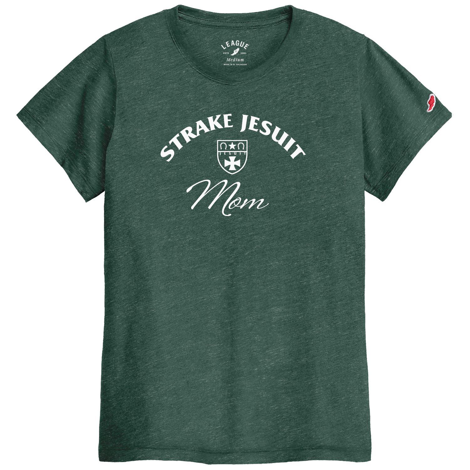 Ladies Jesuit Heather Vintage Mom T Hunter Green 