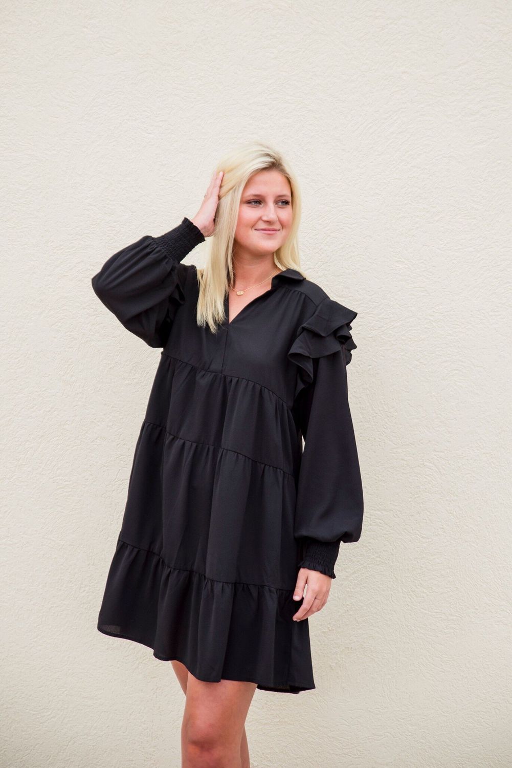Black Ruffle Dress 