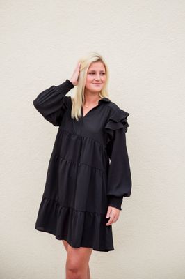 Black Ruffle Dress 