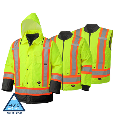 Waterproof 6 in 1 Hi-Vis Parka 