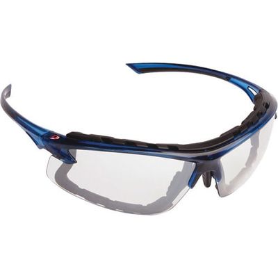 Dynamic Translucent Blue Frame Glasses with Foam