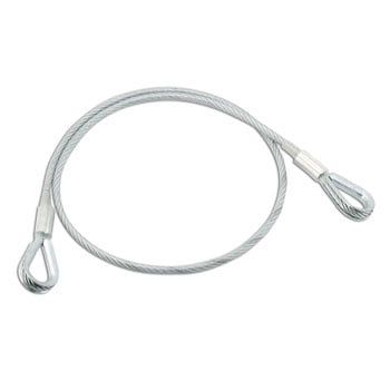 Cable Sling 1/4 in (6 mm) galvanized steel Cable w/ swaged eyes at each end. PVC Coated