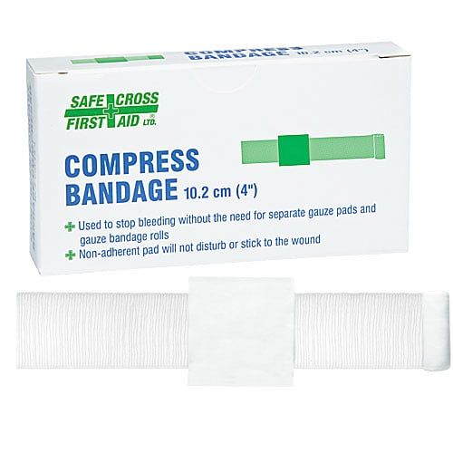 Compress Bandages 10.2 x 10.2 cm (4" x 4),  1's