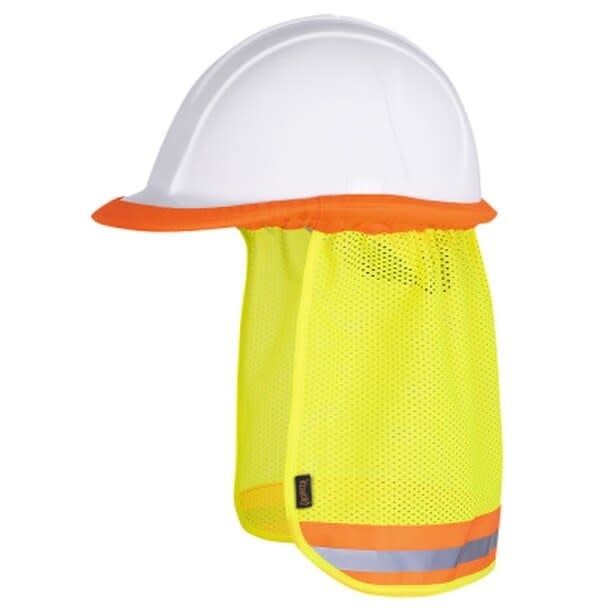 Hard hat mesh sun shade yellow