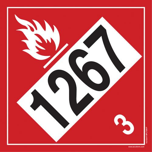 1267 (Crude Oil) Placard - Plastic
