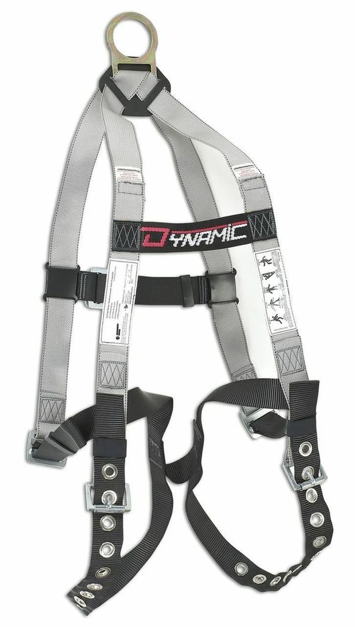 "Hybrid Econo" Harness with 1 large back D ring, Grommeted Leg Straps