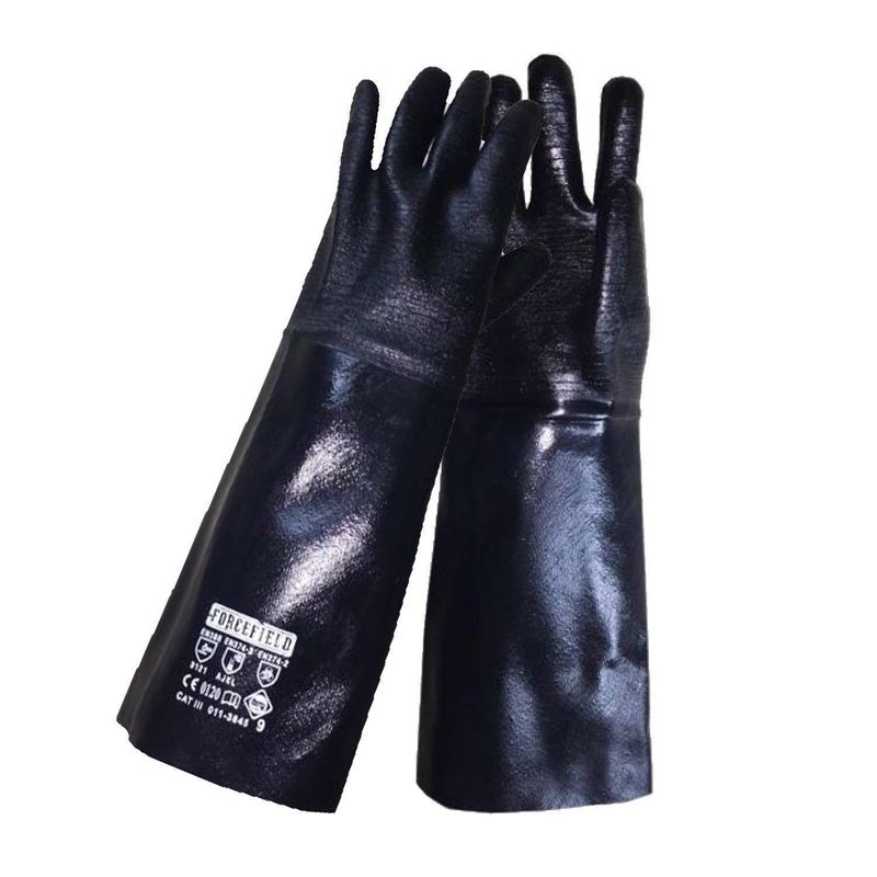 18'' Neoprene Gauntlet, Chemical Resistant gloves size medium