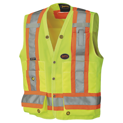 Hi-Viz Surveyor&#39;s Safety Vest 150D Yellow/Green