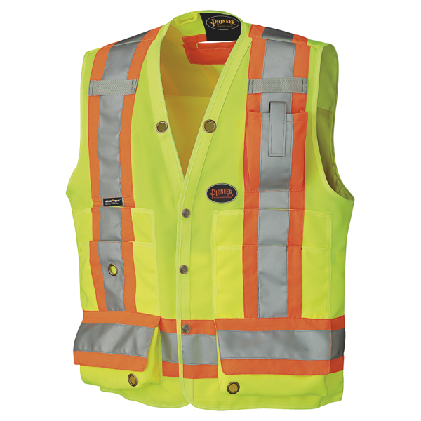 Hi-Viz Surveyor's Safety Vest 150D Yellow/Green 