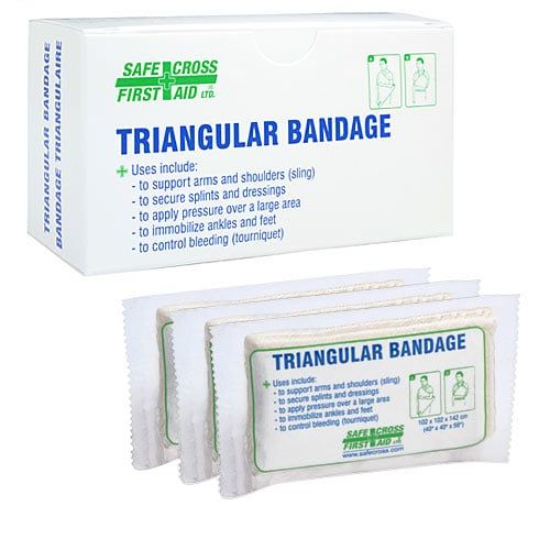 Triangular Bandage, 101.6 x 101.6 x 142.2 cm (40&quot; x 40&quot; x 56&quot;), Compressed, 3/Unit Box