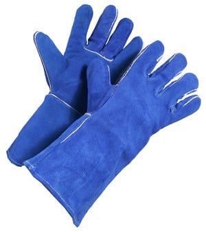 Blue Split Welding Glove Lined Kevlar Sewn