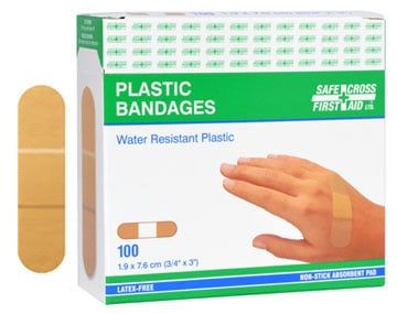Plastic Bandages, 19 x 7.6cm, 100&#39;s