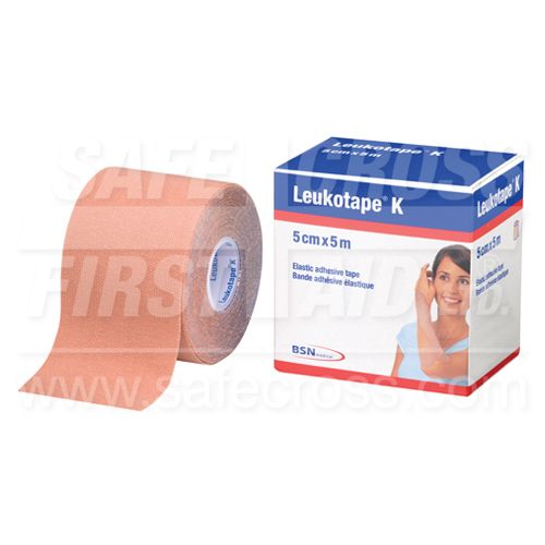 Leukotape K, Elastic Adhesive Tape, 5 cm x 5 m, Beige