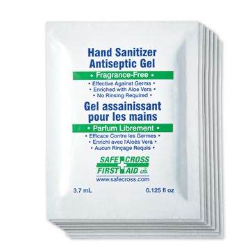 Hand Sanitizer, Antiseptic Gel, 3.7 ml, 100 in box