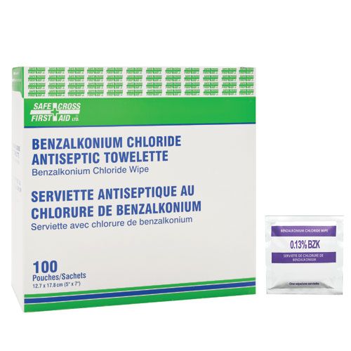Antiseptic Towelettes 100&#39;s, Benzalkonium Chloride