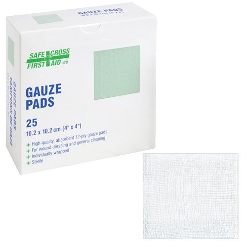 Gauze Pads, 10.2 x 10.2 cm 25&#39;s Sterile