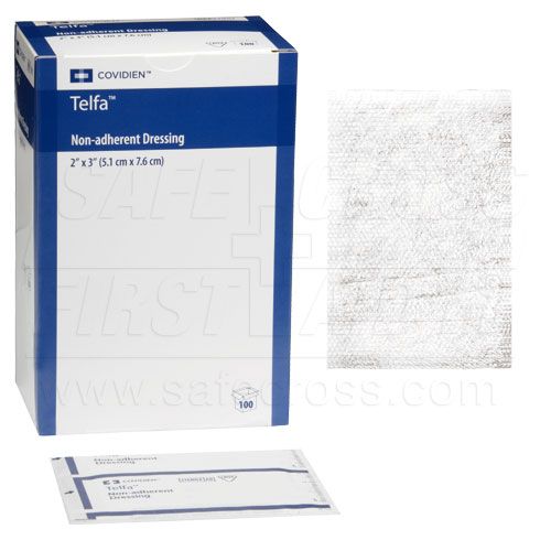 Telfa, Non-adherent  Pads, 5.8 x 7.6cm Pack of 100