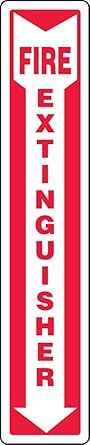 Fire Extinguisher Arrow, Adhesive Vinyl Safety Sign