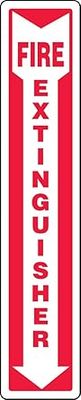 Fire Extinguisher Arrow, Adhesive Vinyl Safety Sign