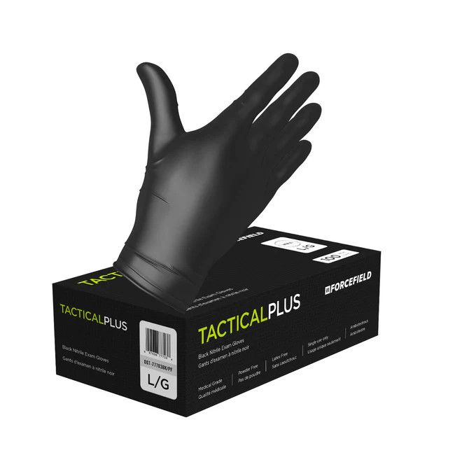 Tactical Plus 5Mil Black Nitrile Glove