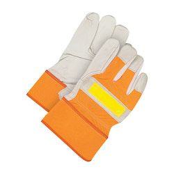 Grain Cowhide Fitter w/Safety Cuff (Hi-Viz)