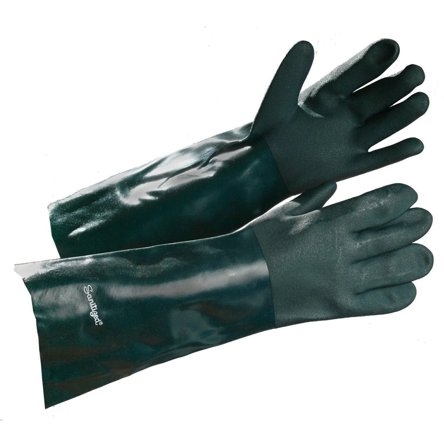 14&quot; Premium PVC Coated Gauntlet, Chemical Resistant Gloves