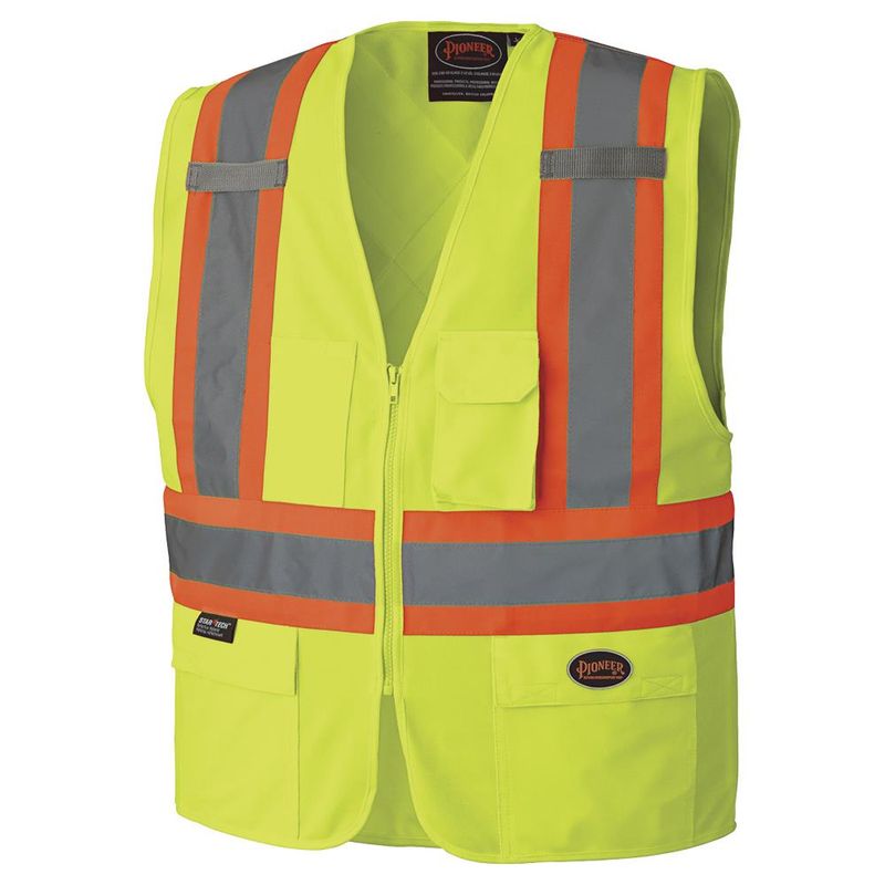 Hi-Vis Poly Tricot Safety Vest - Hi-Vis Yellow/Green