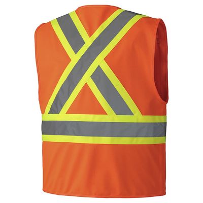 Hi-Vis Poly Tricot Safety Vest - Hi-Vis Orange