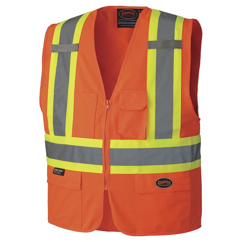 Hi-Vis Poly Tricot Safety Vest - Hi-Vis Orange
