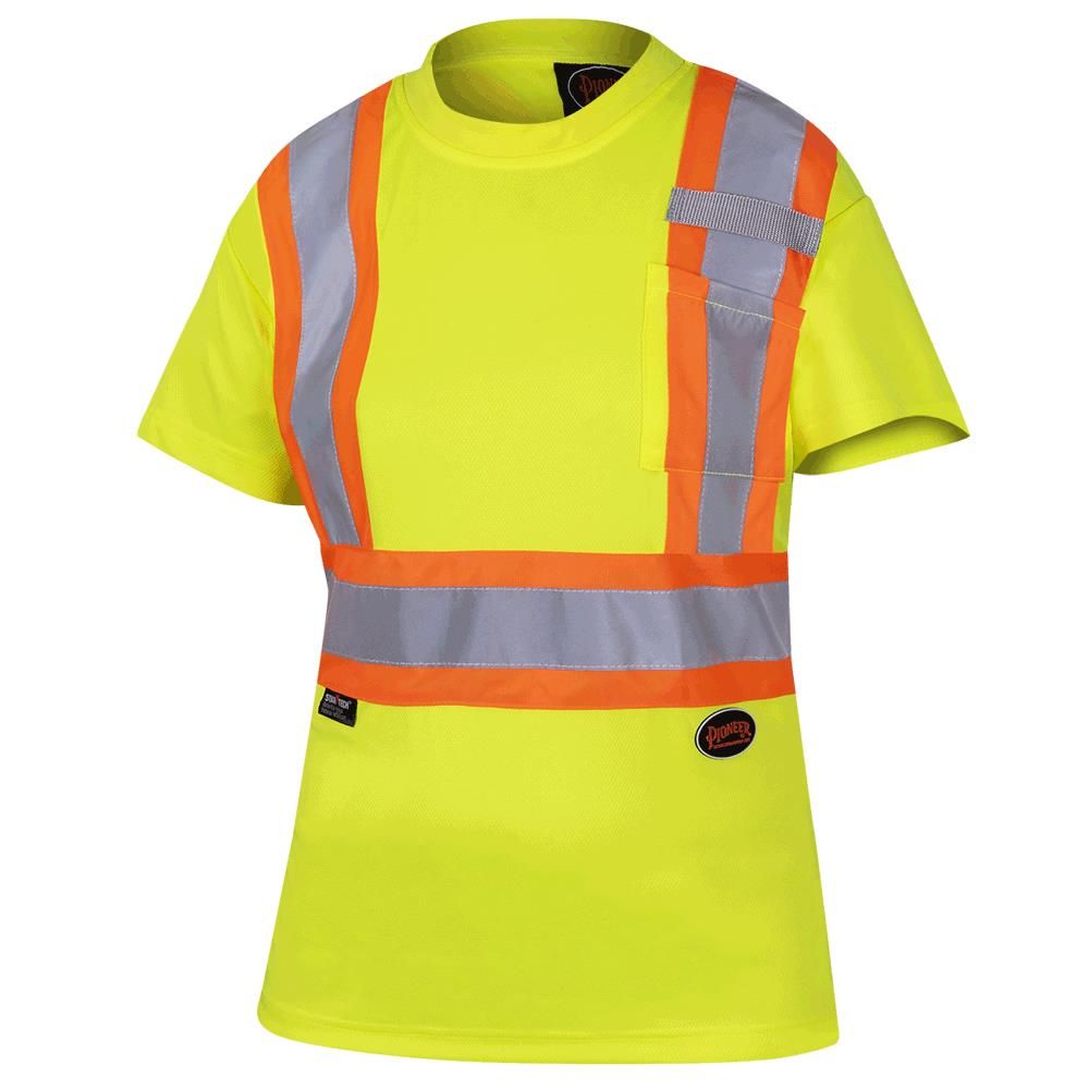 Hi-Viz Yellow Women's Birdseye Safety T-Shirt