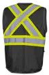 Tricot Zip Front Vest Black