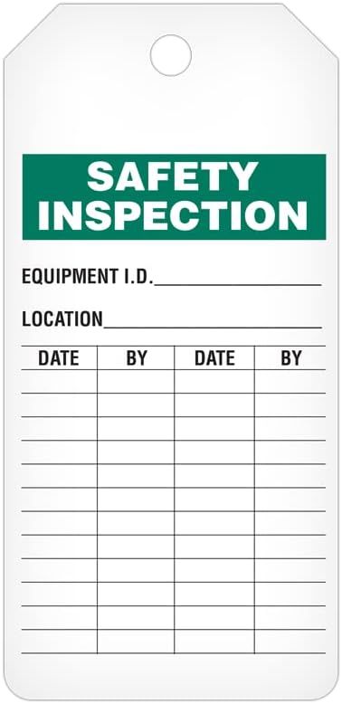 Safety Inspection Duraply (100/pkg)