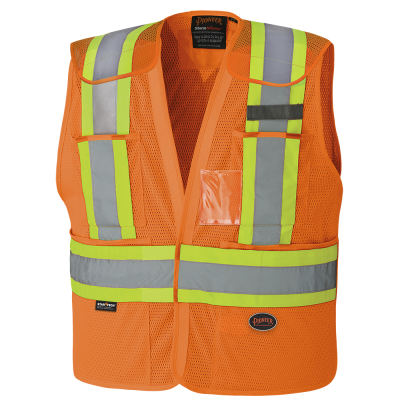 HI-VIZ Drop Shoulder Safety Tear-Away Vest -Poly Mesh