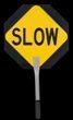 Traffic Paddle – Stop/Slow – 16"/40.6 cm – Red/Yellow