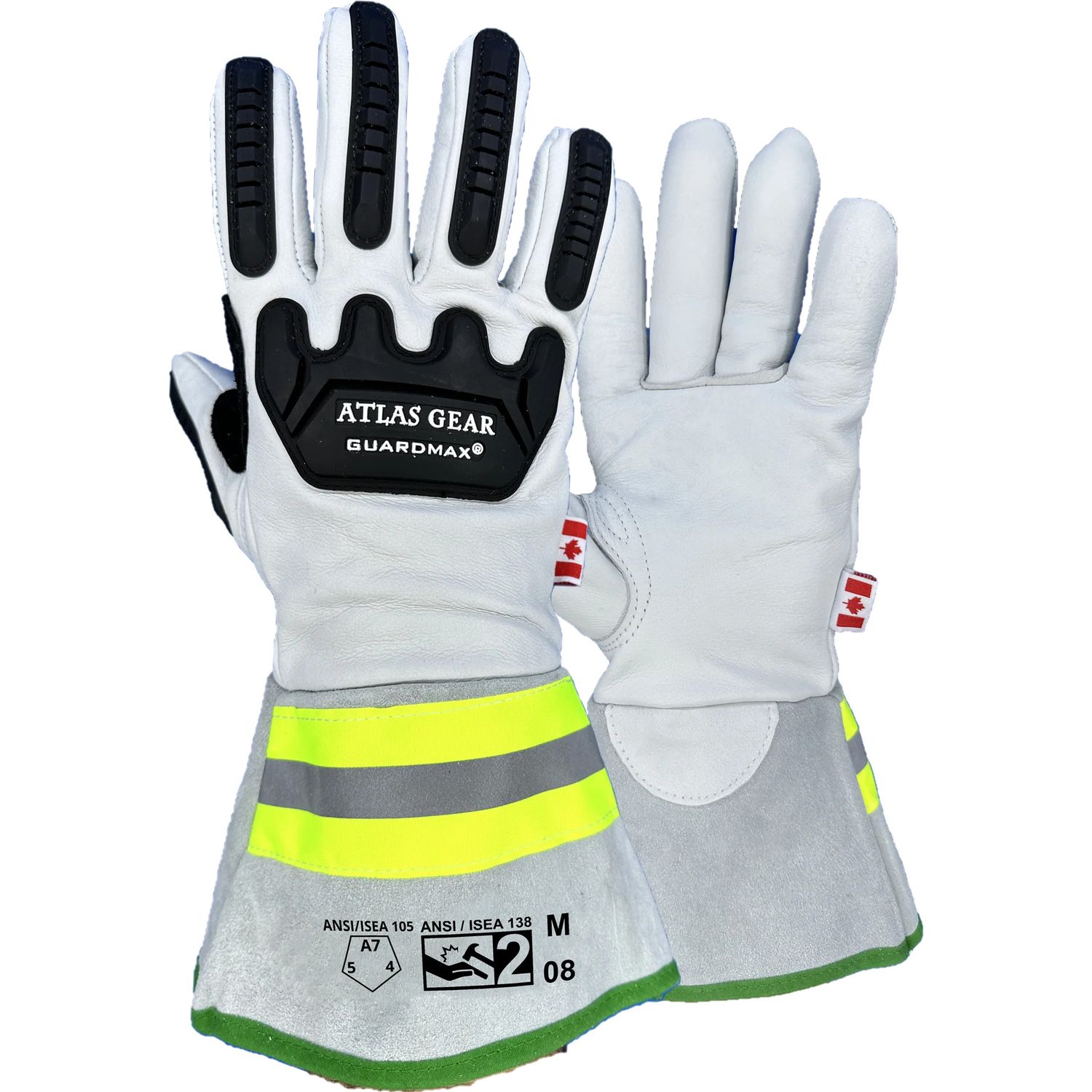 Atlas Guard Max Leather Guantlet Impact Gloves