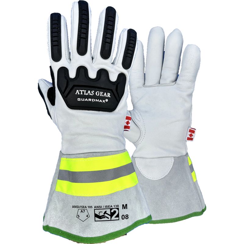 Atlas Guard Max Leather Guantlet Impact Gloves