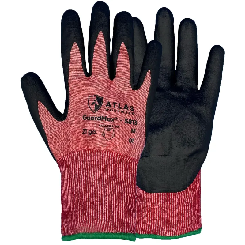 Atlas Guardmax Summer 21ga Nitrile Palm Coated Glove, Cut 6
