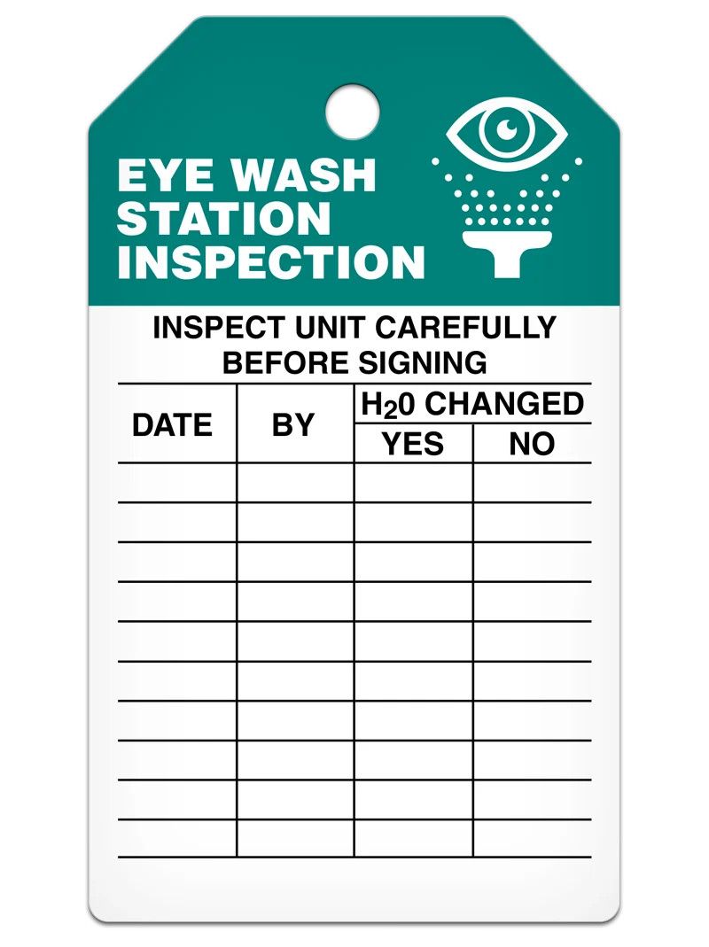 Eye Wash Station Inspection Tags