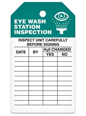 Eye Wash Station Inspection Tags